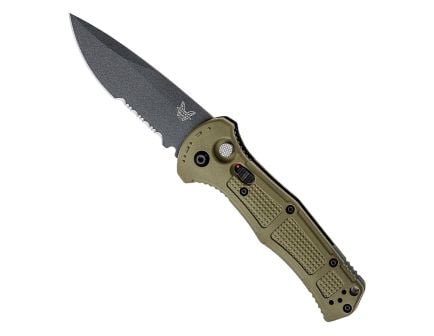 Benchmade Claymore Folding Drop Point Knife Serrated, Ranger Green - 9070SBK-1