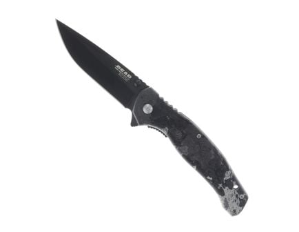 Bear & Son Edge Brisk 2.0 Folding Drop Point Knife, True Timber Midnight - 61552