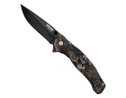 Bear & Son Edge Brisk 2.0 Folding Drop Point Knife, True Timber Strata - 61554