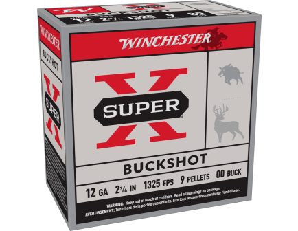 Winchester Super X 12 GA 2-3/4 00 Buckshot, 25rds