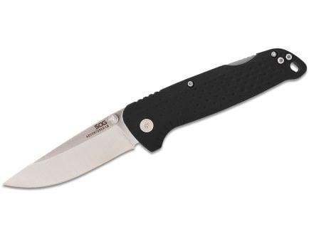 SOG Knives Adventurer Folding Drop Point Knife, Black - SOG-13-11-08-43