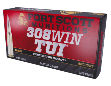 Fort Scott Munitions .308 Win. TUI 165GR SCS, 20rds - 308165SCV2