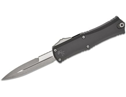 Microtech Mini Hera II Apocalyptic OTF Bayonet Point Knife, Black - 1701M-10APRD