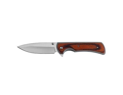 Elk Ridge 2003SL Folding Drop Point Knife, Dark Brown Wood - ER-A2003SL