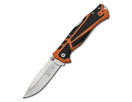 Elk Ridge Trek Folding Drop Point Knife Clam Packed, Orange/Black - ER-TKFDR001CS