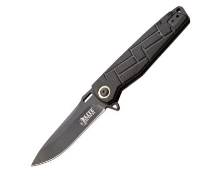 Elite Tactical Readiness Folding Drop Point Knife, Black - ET-A001BKCS