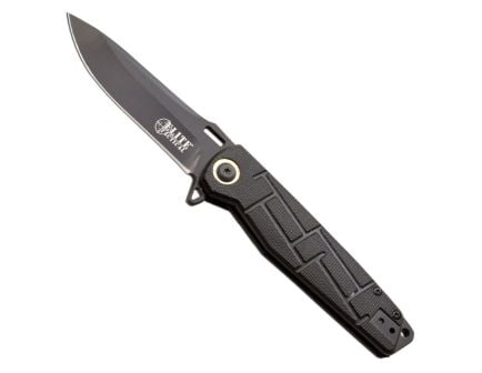 Elite Tactical Readiness Folding Drop Point Knife, Black - ET-A001BKCS
