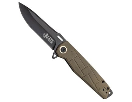 Elite Tactical Readiness Folding Drop Point Knife, Tan - ET-A001TN