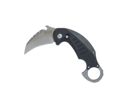 Elite Tactical Ravid Folding Hawkbill Knife, Black - ET-FDR016CS