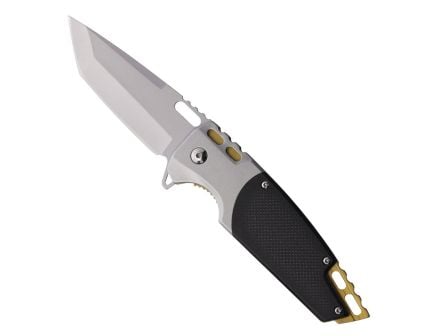 MTech USA A2009 Folding Tanto Knife, Silver/Black - MT-A2009SB