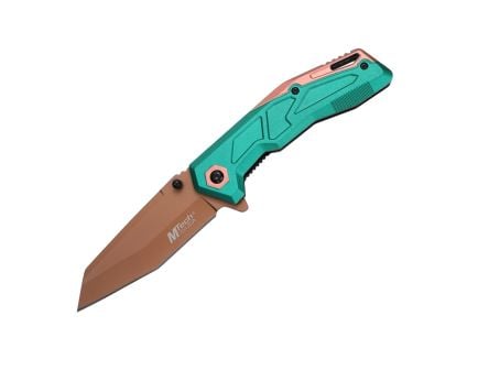 MTech USA A2034 Folding Reverse Tanto Knife, Anodized Green - MT-A2034GN