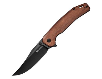 SENCUT Vornix Clip Point EDC Folding Knife, Guibourtia Wood Black - S25038-3