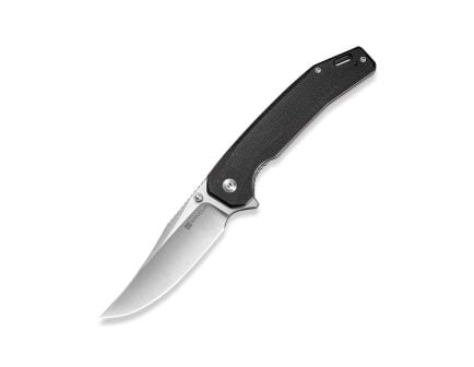 SENCUT Vornix Clip Point Knife, Black Canvas Micarta - S25038-2