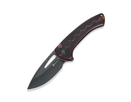 SENCUT Squiggy Drop Point Knife, Burgundy/Black G10 - S24082A-3