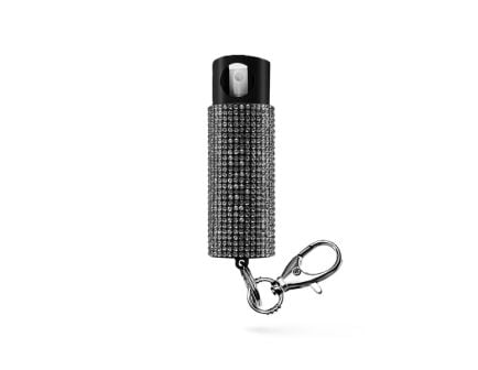Guard Dog Bling it On Pepper Spray w/ Keychain, Black - PS-GDBO-BK