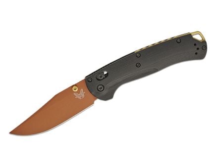 Benchmade Taggedout Folding Clip Point Knife, Copper Suede - 15536CR-2501