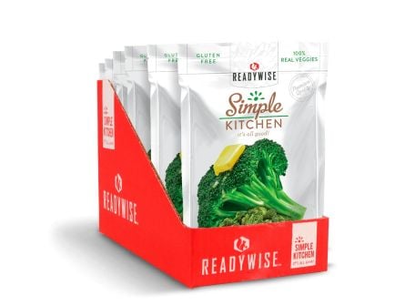 ReadyWise Simple Kitchen Freeze Dried Buttered Broccoli 6 Count - RWSK05-021