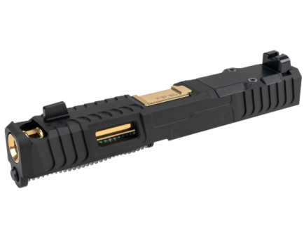 Zaffiri Precision ZPS.B G19 Gen 5 Complete Upper W/ IBS Chunk Port, Black/Gold - ZPS.B.19.G5.BLK.CU.2