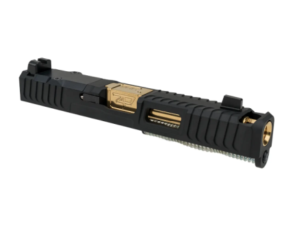 Zaffiri Precision Glock 17 Gen 3 Complete Upper W/ IBS Chunk Port, Black/Gold - ZPS.B.17.BLK.CU.2