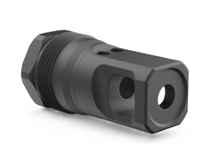 Breek Arms Plan B Echo Single Port Muzzle Brake 1/2x28, Black - BRK4430
