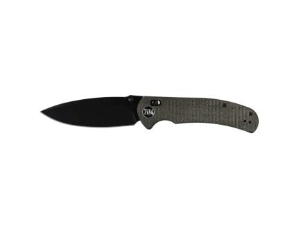 704 Gear Urban Ranger Lite V2 Folding Drop Point Knife, Black Micarta - S1-S-BM-14