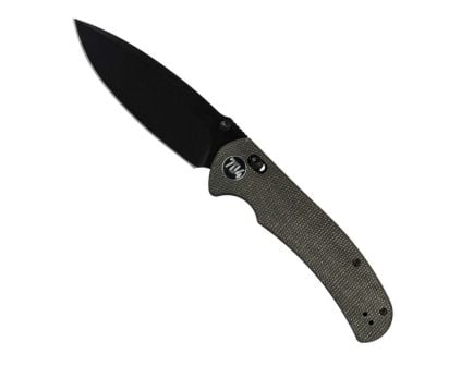 704 Gear Urban Ranger Lite V2 Folding Drop Point Knife, Black Micarta - S1-S-BM-14