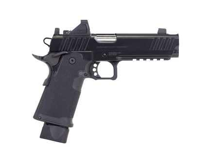 Springfield 1911 DS Prodigy Comp 5" 9mm 20rd / 17rd Pistol Package with Tritium Front Sight, Viridian RFX11 Green Dot and Range Bag, Black