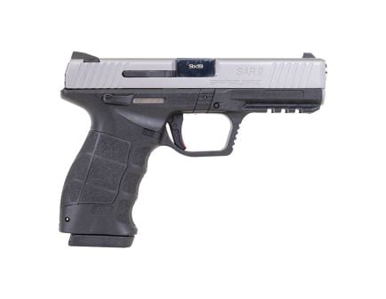 SAR USA SAR9 4.4" 9mm 17rd O.R. Pistol, Black/SS - SAR9RDST
