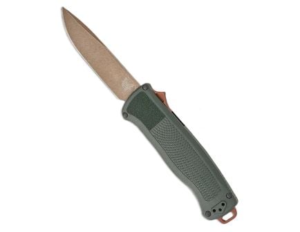 Benchmade Shootout OTF Drop Point Knife, Taiga Green - 5371FE-2601