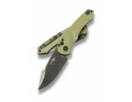 Heretic Knives Mini Pariah Auto Folding Tanto Knife, OD Green - H054-8A-GRN
