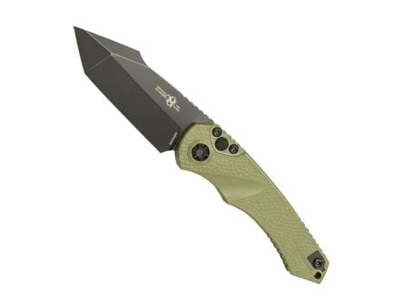 Heretic Knives Mini Pariah Auto Folding Tanto Knife, OD Green - H055-8A-GRN