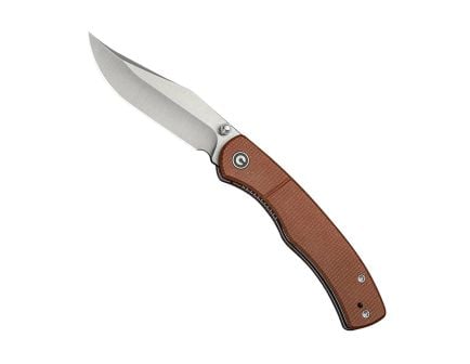 CIVIVI Clingman Folding Clip Point Knife, Brown - C23065-3
