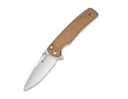 SENCUT Sachse Folding Drop Point Knife, Brown - S21007-3