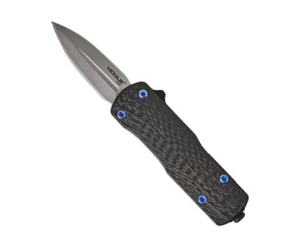 Hogue Micro Counterstrike Auto Double Edge OTF Knife, Carbon Fiber - 34892-LIM