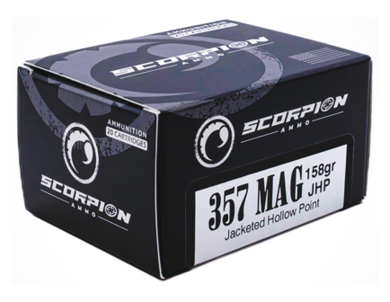 Scorpion 357 Magnum 158gr JHP Ammo, 20rd
