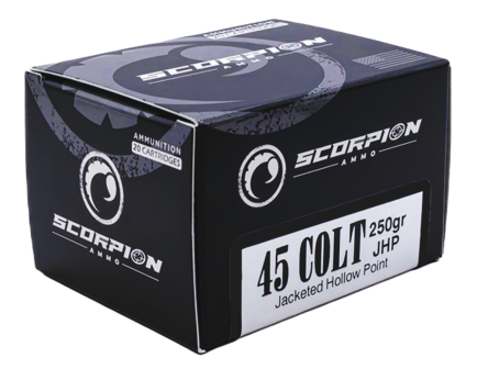 Scorpion Ammo .45 Colt 250gr JHP Ammo, 20rds