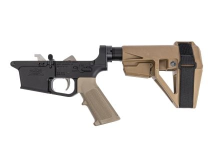 PSA PX9 Classic EPT Complete Pistol Lower SBA5 Brace, FDE