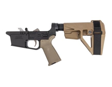 PSA PX9 MOE EPT Complete Pistol Lower SBA5 Brace, FDE