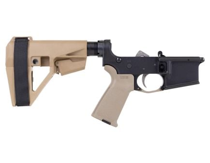 PSA PA15 MOE EPT Complete Lower w/ SBA5 Brace, FDE