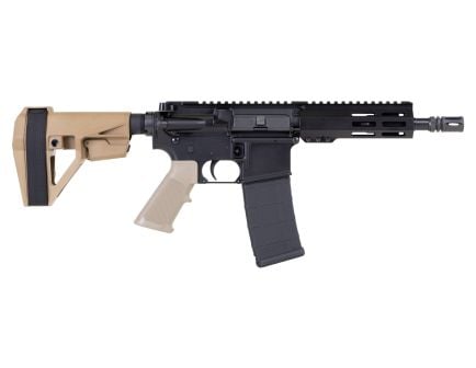 PSA 7.5" Pistol Length 5.56 NATO 1/7 Nitride 6" Hex MLOK Classic SBA5 Pistol, FDE