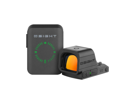 OSight XR 2/6 MOA Dot + 32 MOA Circle Red Dot Sight w/ Charging Cover, Black - OSIGHTXR