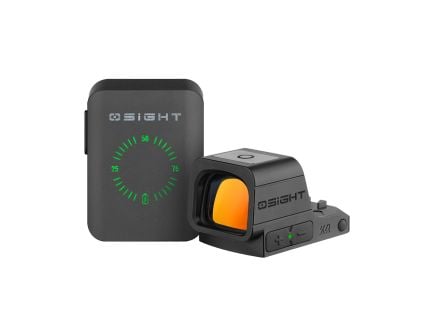 OSight XR 2/6 MOA Dot + 32 MOA Circle Red Dot Sight w/ Charging Cover, Black - OSIGHTXR