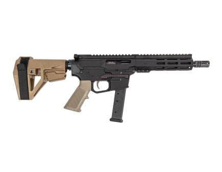 PSA 8" 9mm 1:10 7" Lightweight Hex M-Lok Classic EPT SBA5 Pistol, FDE