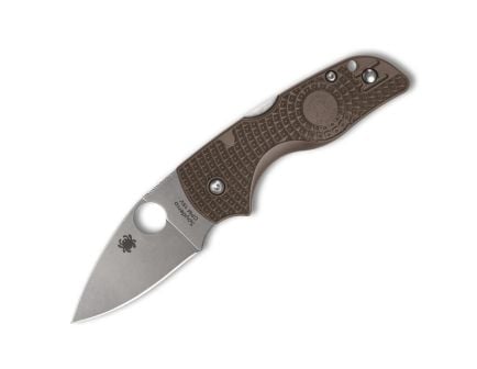Spyderco Lil' Native Lightweight Folding Drop Point Sprint Run Knife, Brown - C230PBN15V