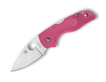 Spyderco Lil' Native Lightweight Folding Drop Point Knife, Pink - C230PPN