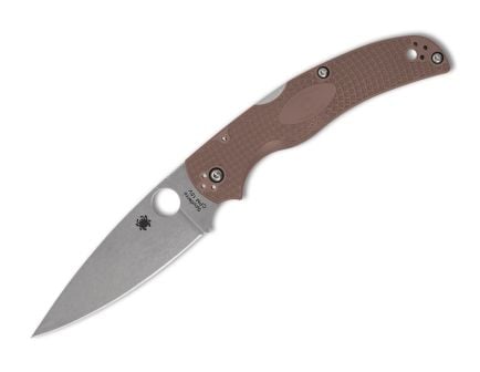 Spyderco Native Chief Lightweight Folding Drop Point Sprint Run Knife, Brown - C244PBN15V