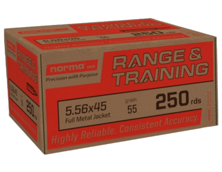 Norma Range & Training 5.56 55gr FMJ, 250rd - 701703514