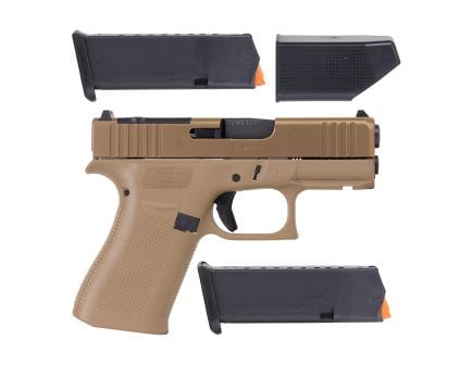 Glock 43X MOS 3.41" 9mm 10rd Pistol, Coyote - UX435Z201FRMOSK