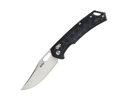 SRM 9201 Ambi Lock Knife, FRN Black, Satin Blade, Black - SRM-9201-PB