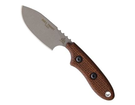 TOPS Knives Bull Trout Fixed Blade Knife, Brown Burlap Micarta - BLTT-01